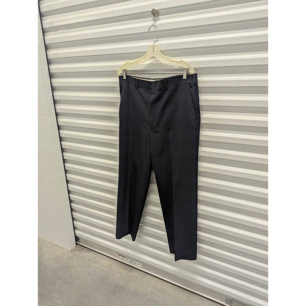 Old Money Haggar Imperial Navy Pinstripe‎ 2 Piece Suit 42R 36x28.5 USA